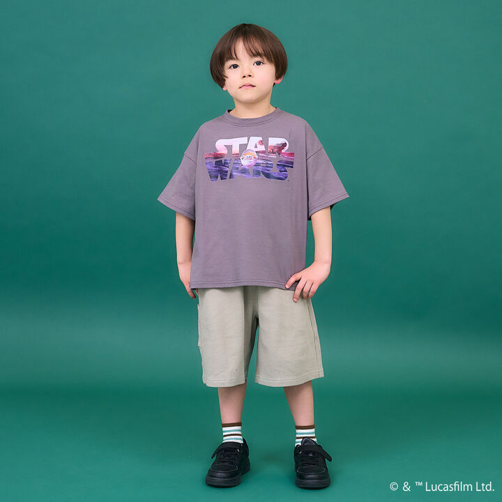 [STAR WARS] Stain Resistant Quick-Dry UV Logo Print Kaiteki Tenjiku Big T-Shirt,Black, medium image number 18