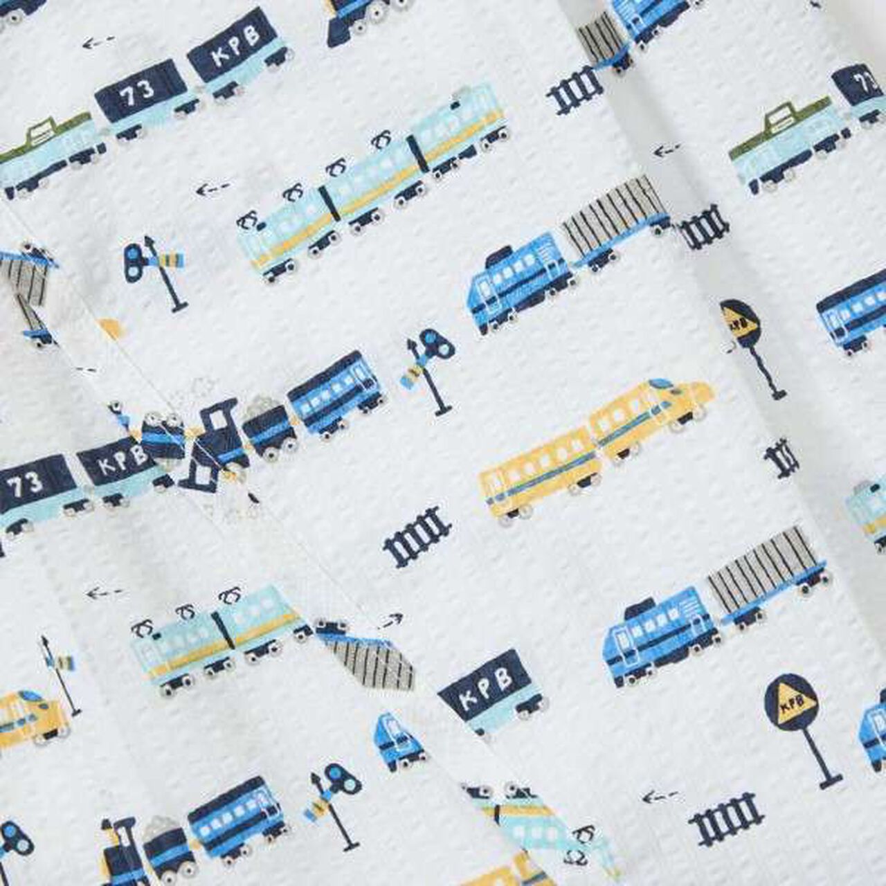 KP Boy Train Print Jinbei All-in-One (Free),White, large image number 5