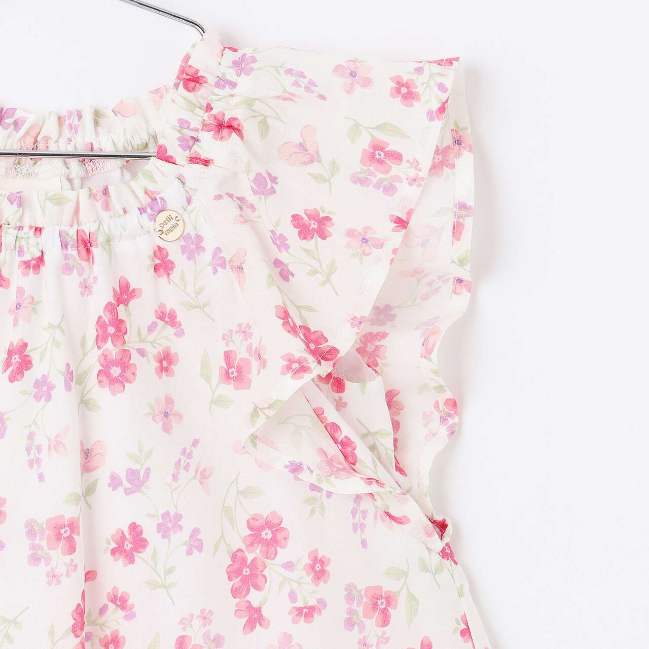 Link Floral Pattern A-Line One-Piece Dress,Blue, large image number 6