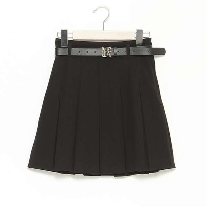 Manish Pleated Skirt with Logo Belt (Includes Spats),Gray, medium image number 10