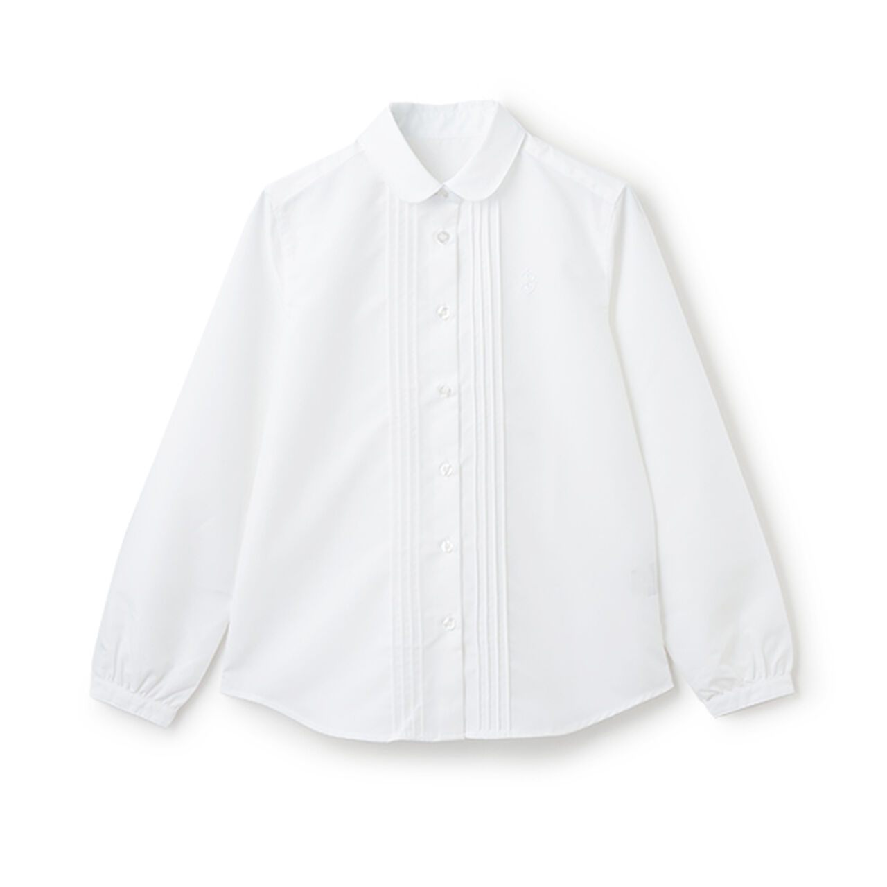 *Easy Care* Round Collar Blouse,White, large image number 0