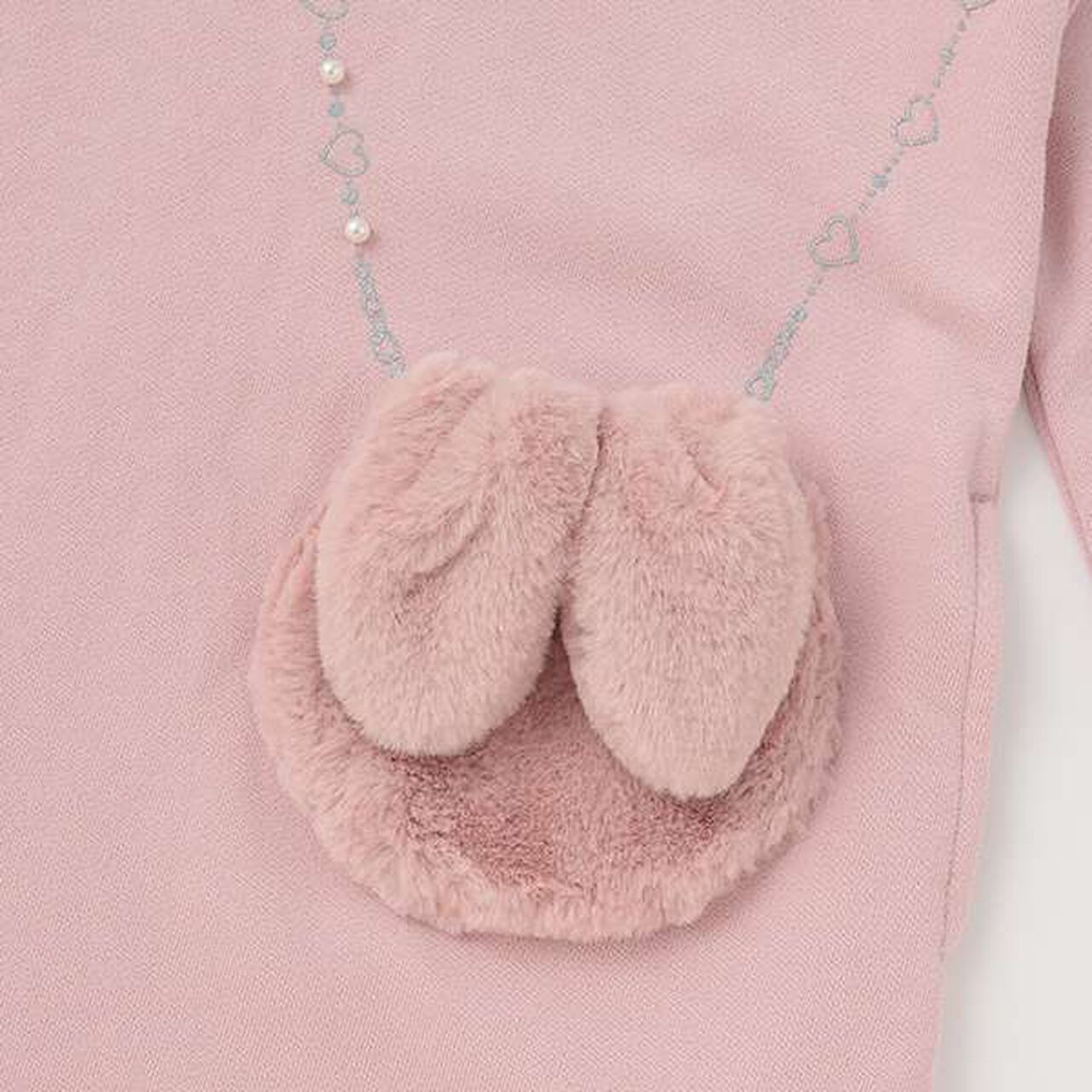 Bunny Pouch One-Piece Dress,Pink, large image number 14