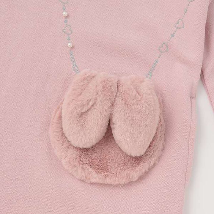 Bunny Pouch One-Piece Dress,Pink, medium image number 14