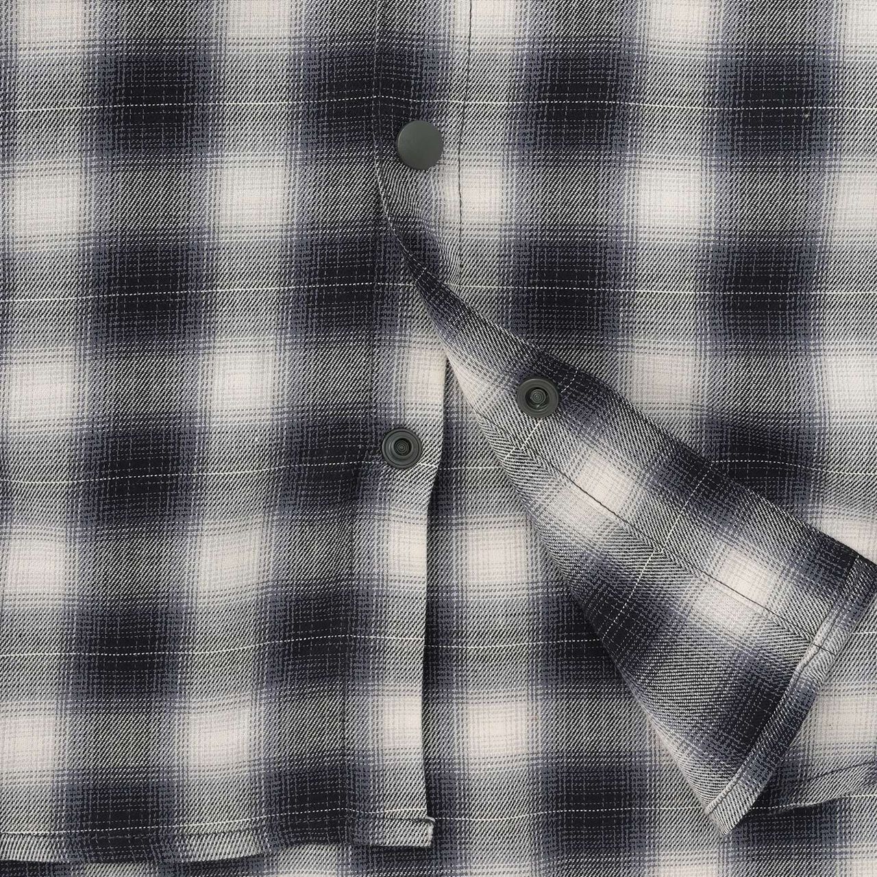 Checkered Shirt Parka,Black, large image number 5