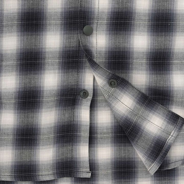 Checkered Shirt Parka,Black, medium image number 5