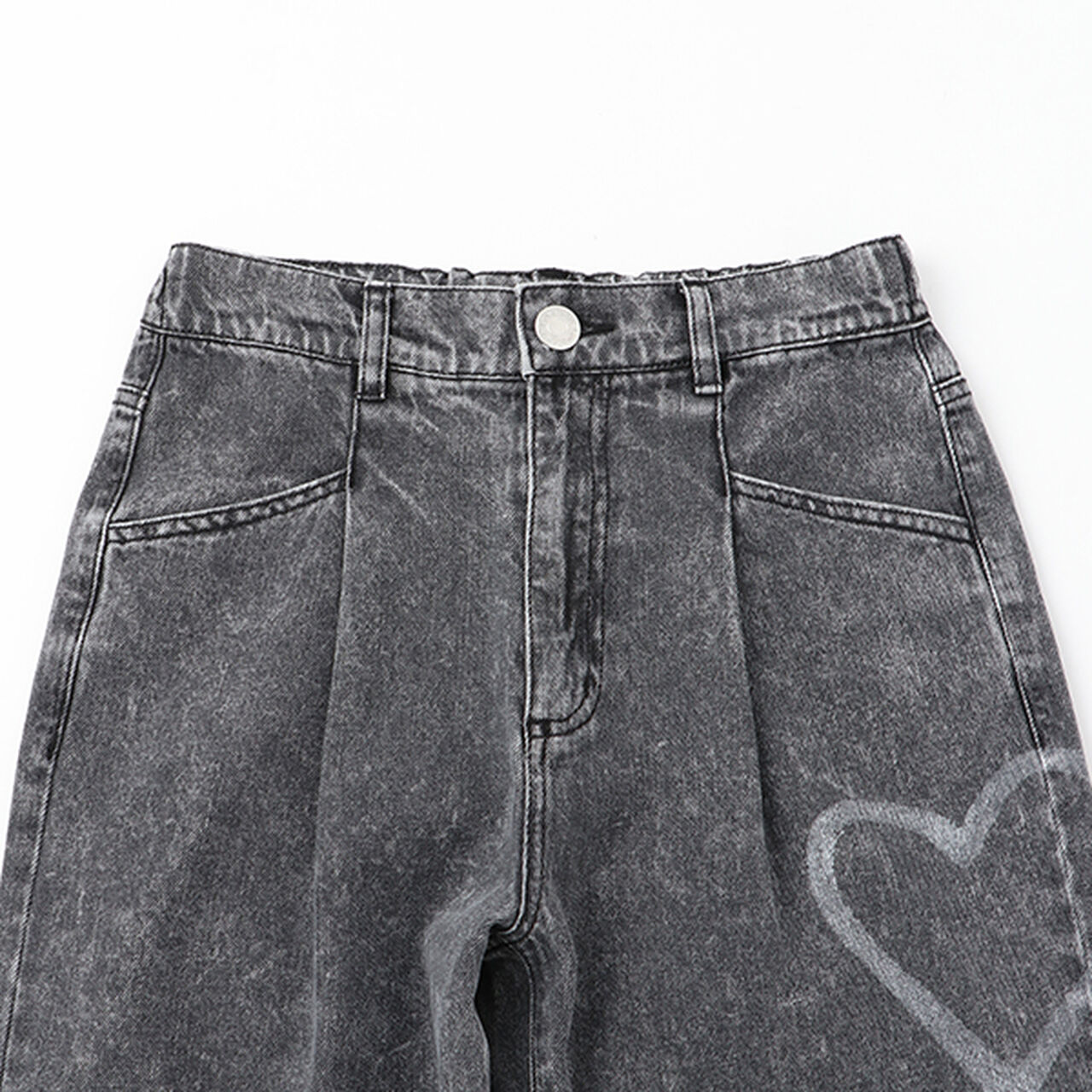 Spray Assortment Denim Pants,Black, large image number 2