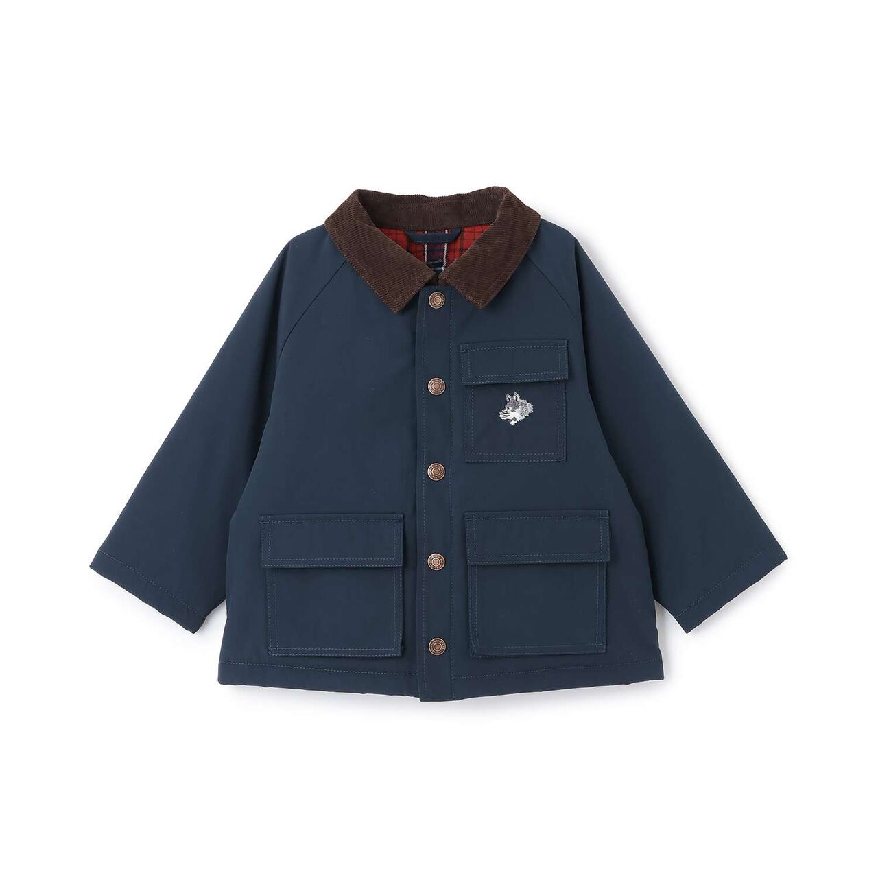 Wolf Embroidery Hunting Jacket,Khaki, large image number 12