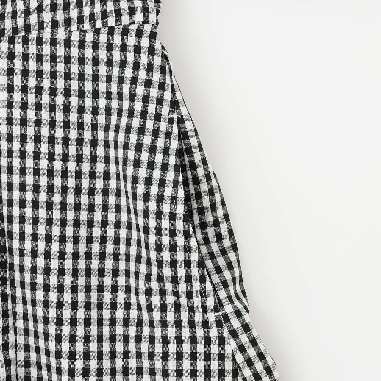 [Parent-Child Matching] Puff Sleeve Peplum One-Piece Dress,Black, large image number 4