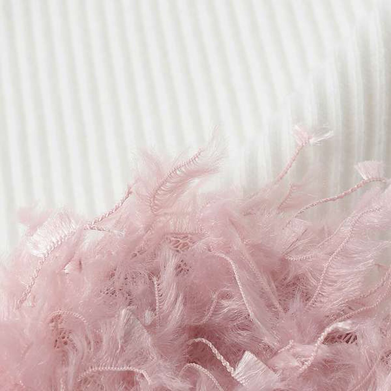 Feather Vest Inner Wear Set,Pink, large image number 7