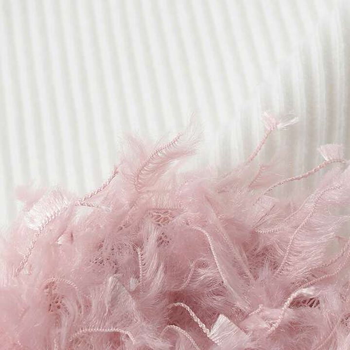 Feather Vest Inner Wear Set,Pink, medium image number 7