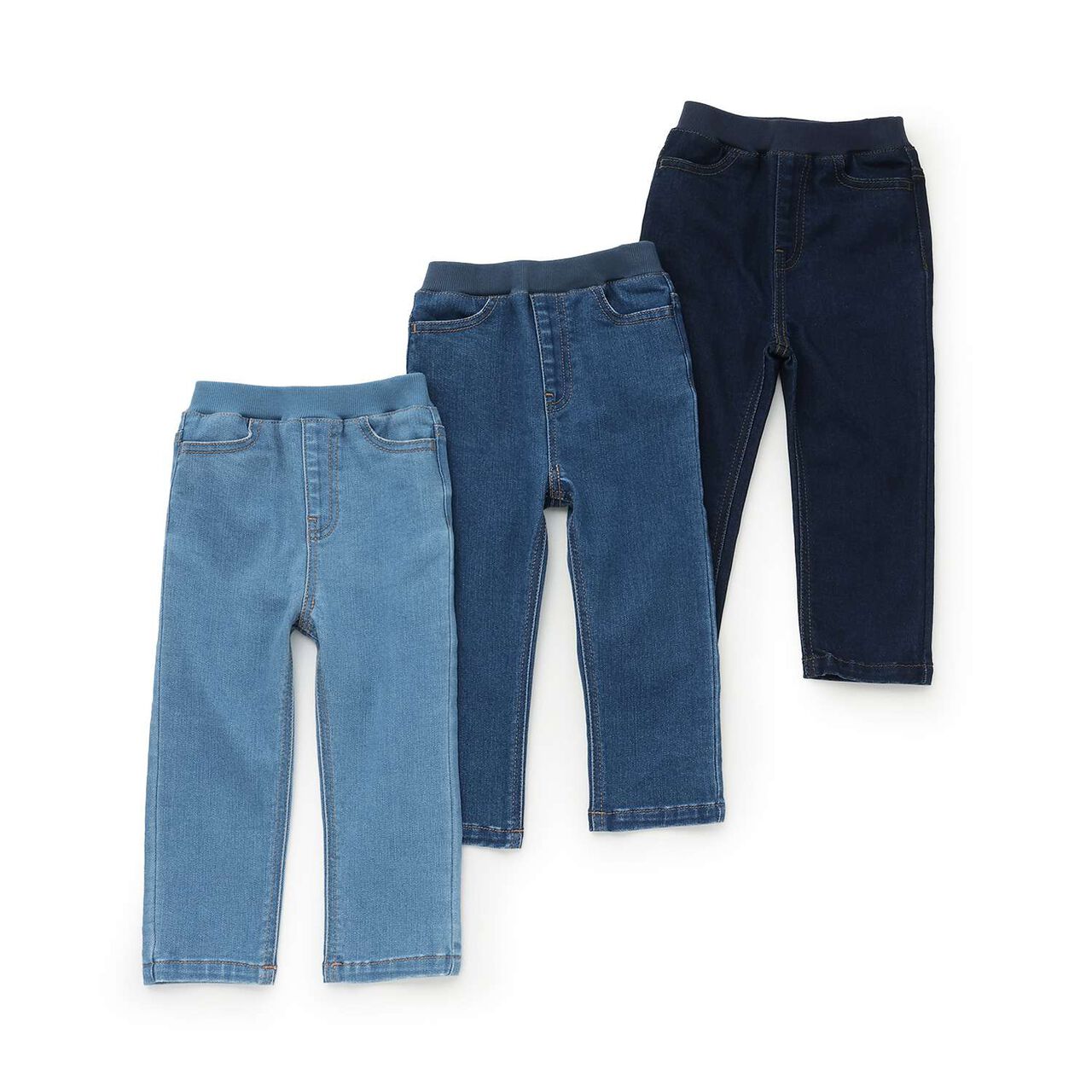 Link Denim Straight Pants,Navy, large image number 8