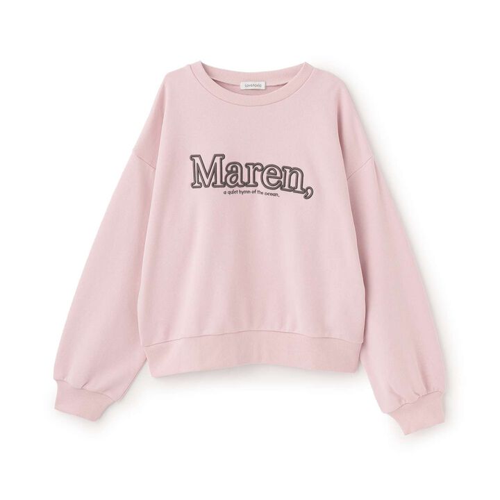 [Instant Cute Top] 3D Logo Embroidery Basic Sweatshirt,Off white, medium image number 10