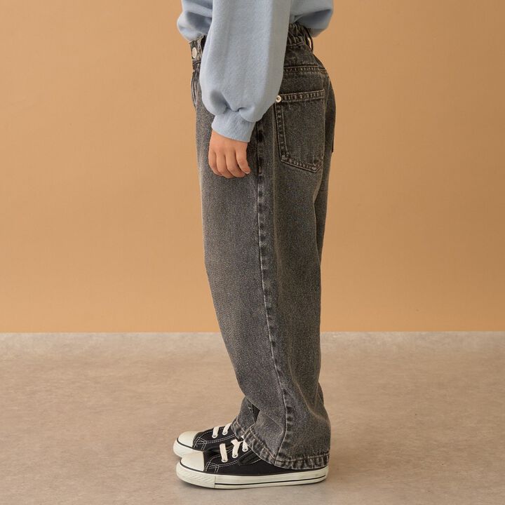 [LOVE DENIM] Loose Straight Pants,Black, medium image number 19