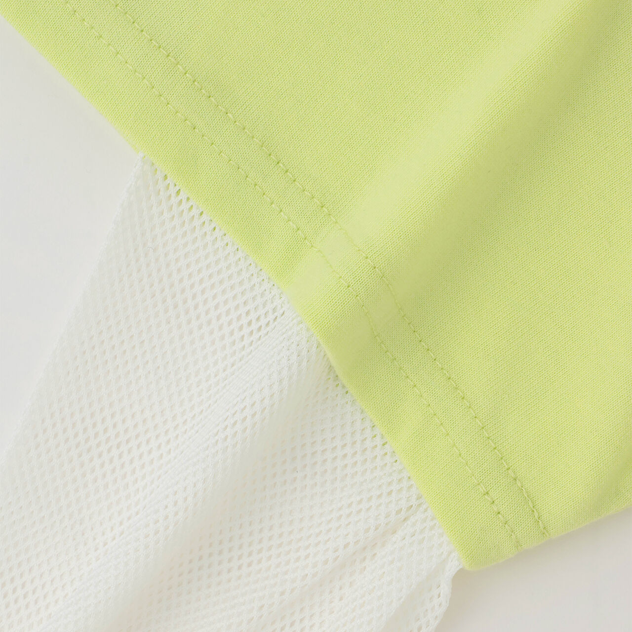 Mesh Sleeve Combination Big T-Shirt,Off white, large image number 7