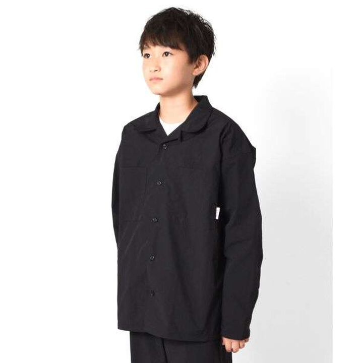 Lip Open Collar Long-Sleeve Shirt [Set Up Compatible],Gray, medium image number 8