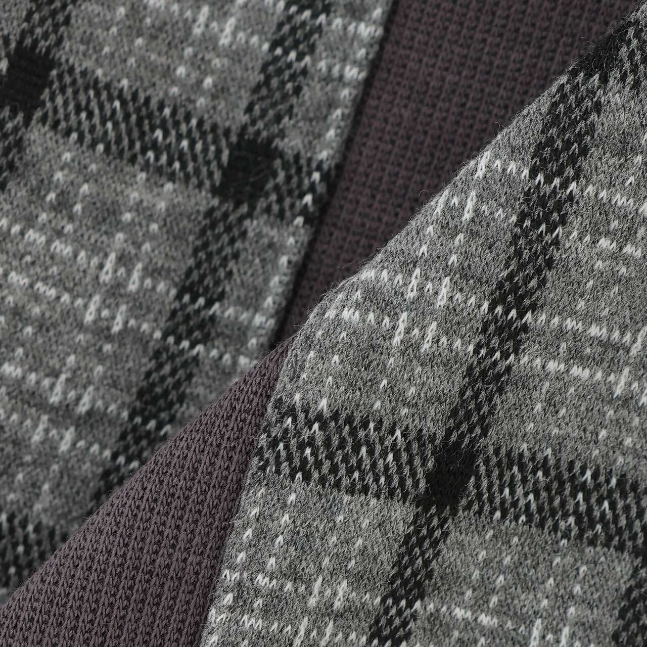 Jacquard Checkered Tapered Pants,Black, large image number 13