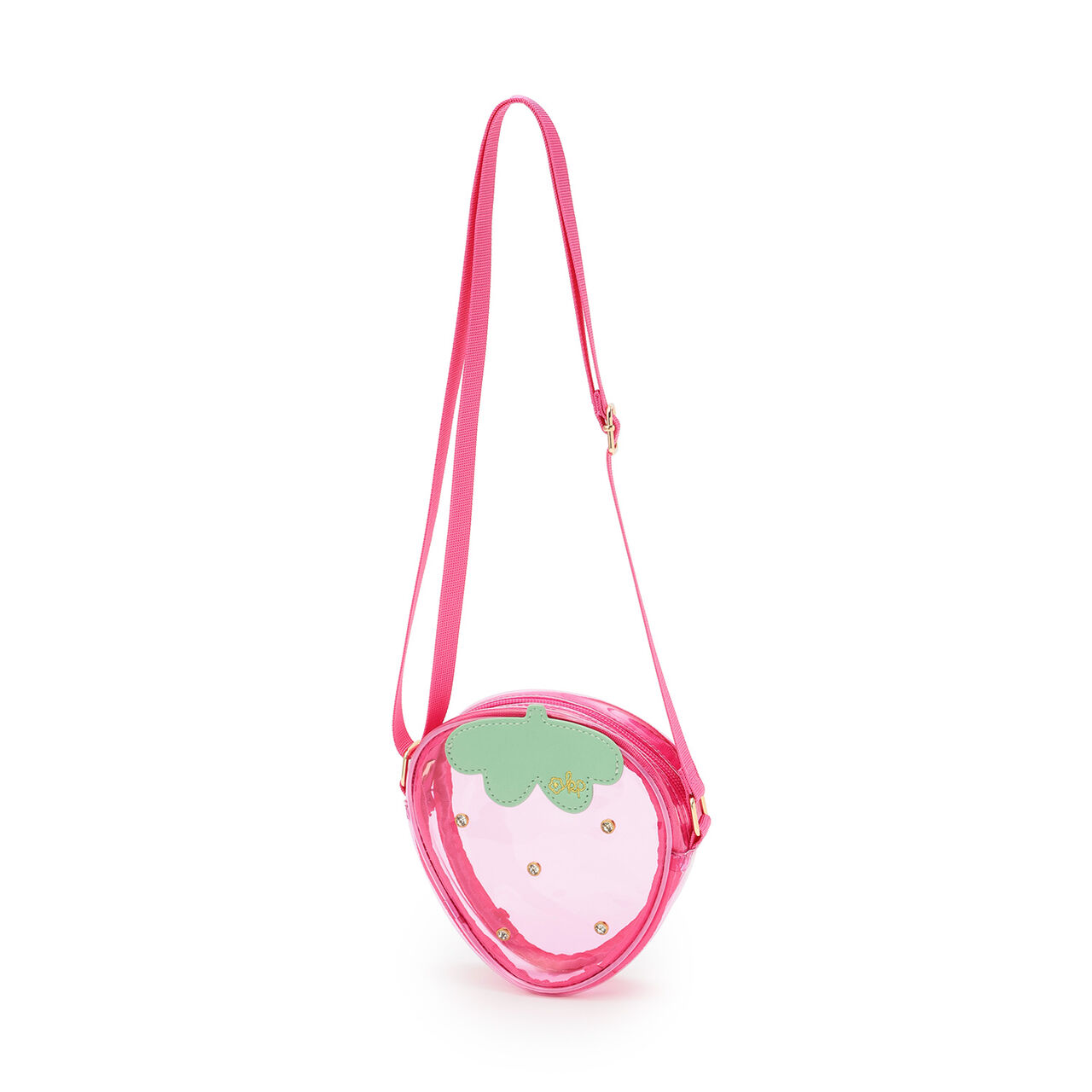 Clear Strawberry Shoulder Bag,Pink, large image number 0