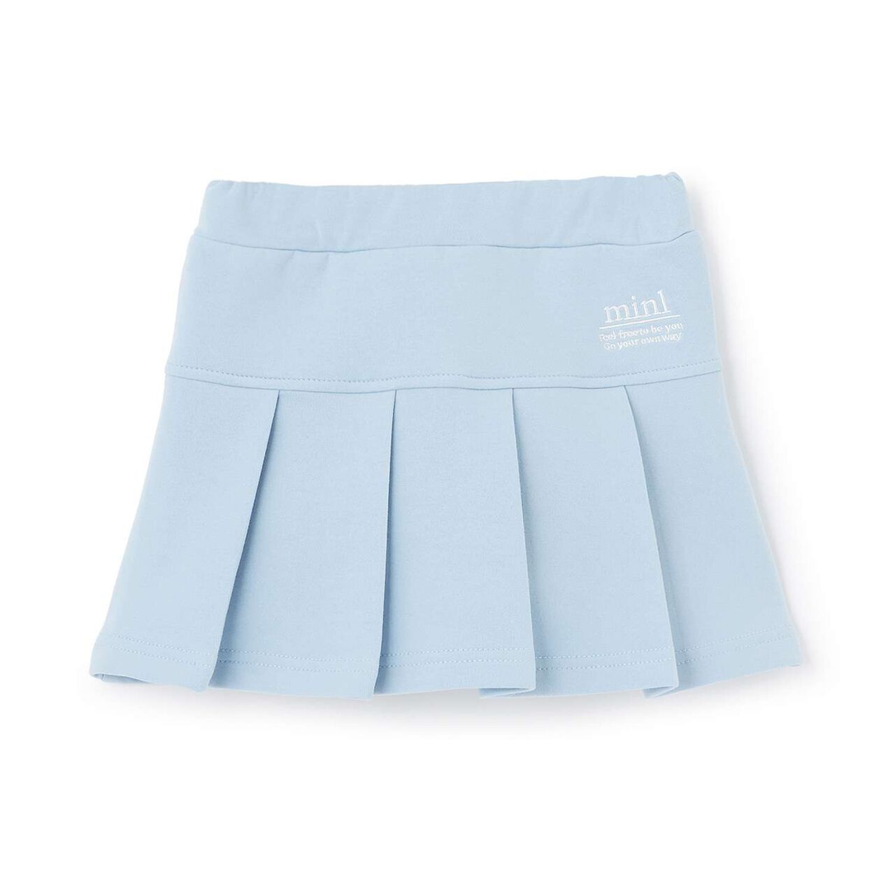 Anti-Stain Puffy Sweat Skirt / Cardboard,Sax blue, large image number 15