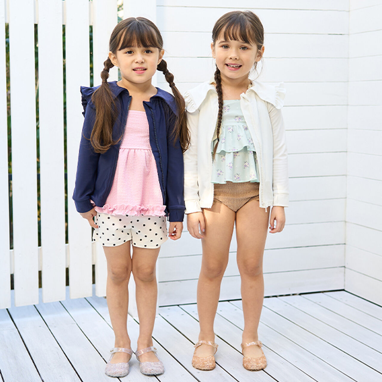 [SWIM] [UV Processing] Sailor Frilled Collar Rash Guard,Sax blue, large image number 9