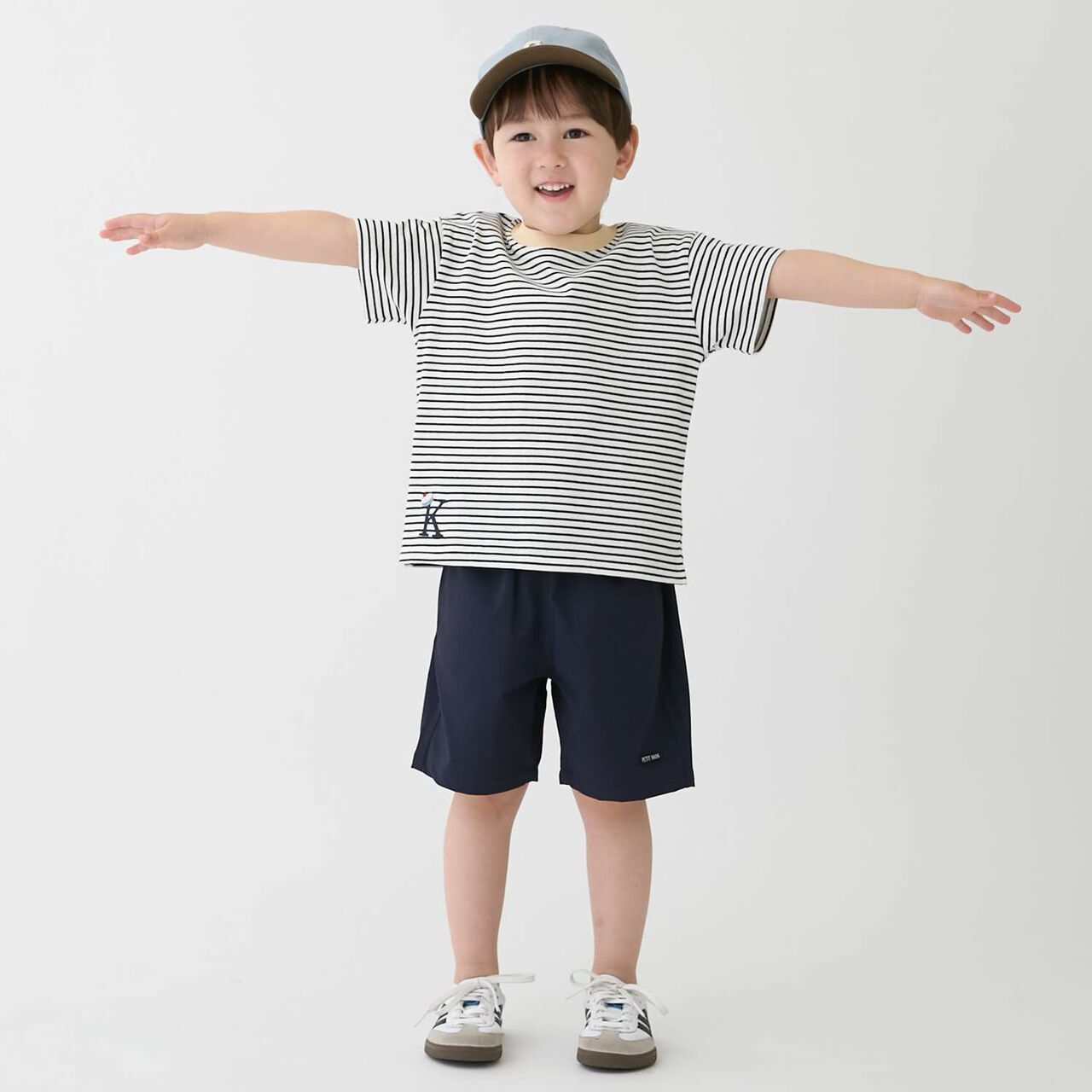 [防污] 彩色橫條紋短袖T恤,黑色, large image number 8
