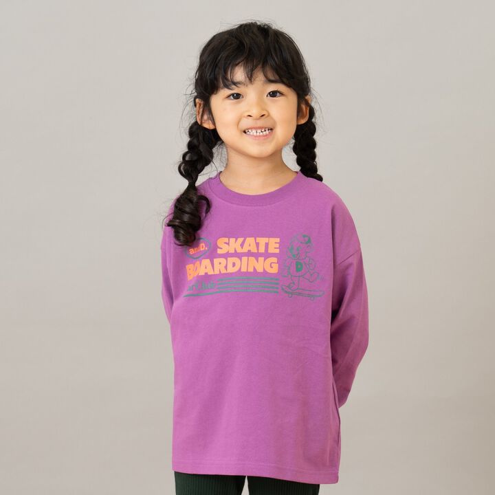 100% Cotton 365D. OFUZAKE Pattern Long Sleeve T-Shirt,Purple, medium image number 18