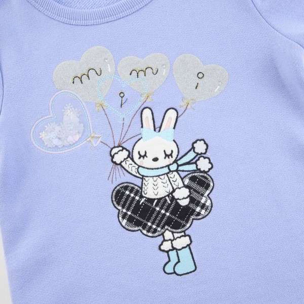 KP Mimi Appliqué Heart Balloon Sweatshirt (80-150),Lavender, large image number 14