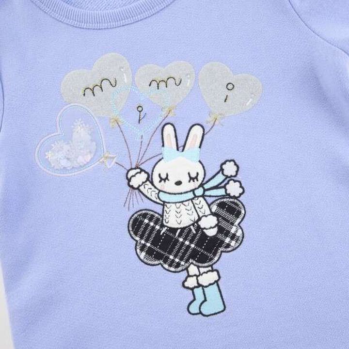 KP Mimi Appliqué Heart Balloon Sweatshirt (80-150),Lavender, medium image number 14