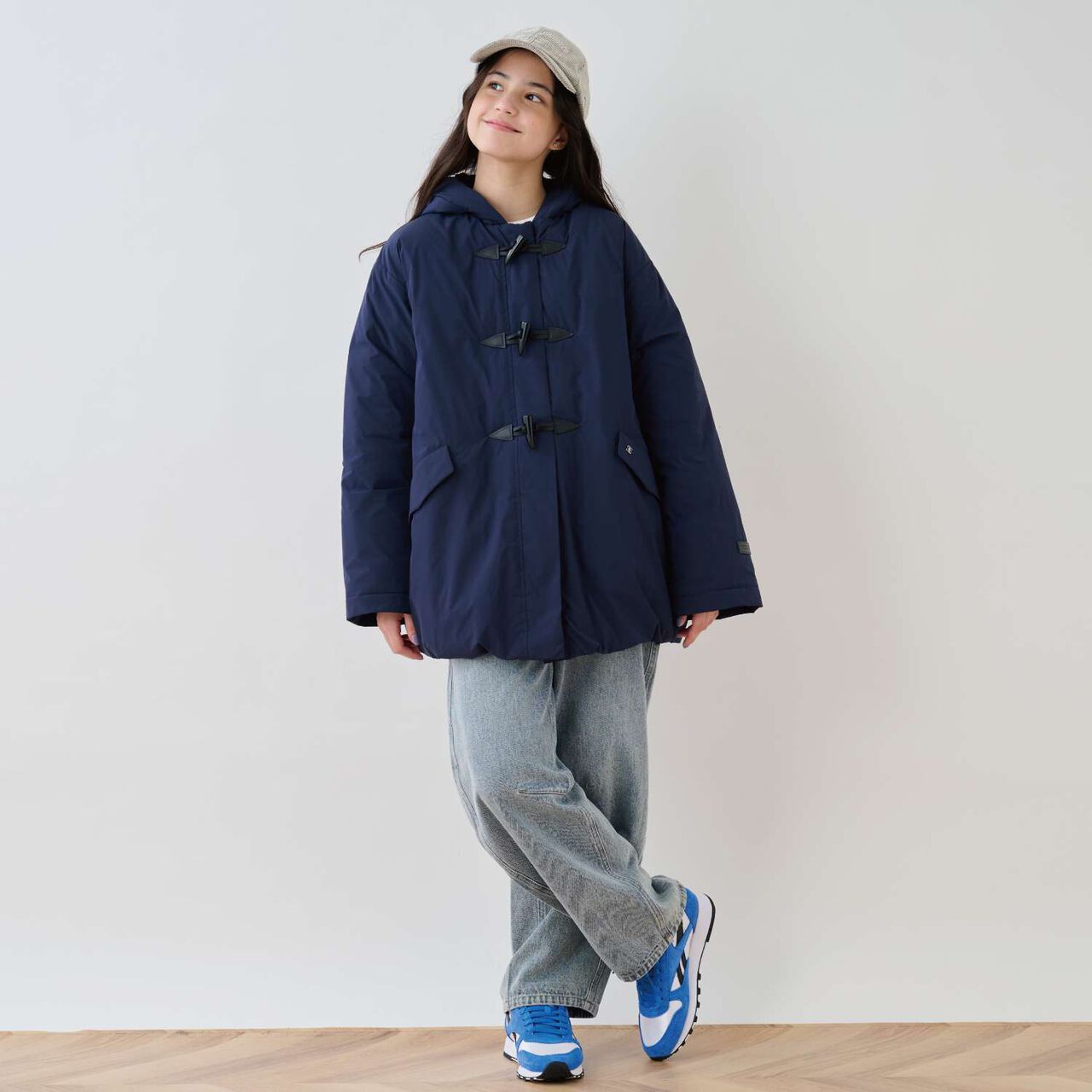 Water-Repellent Fiber Fill Duffle Coat,Off white, large image number 19