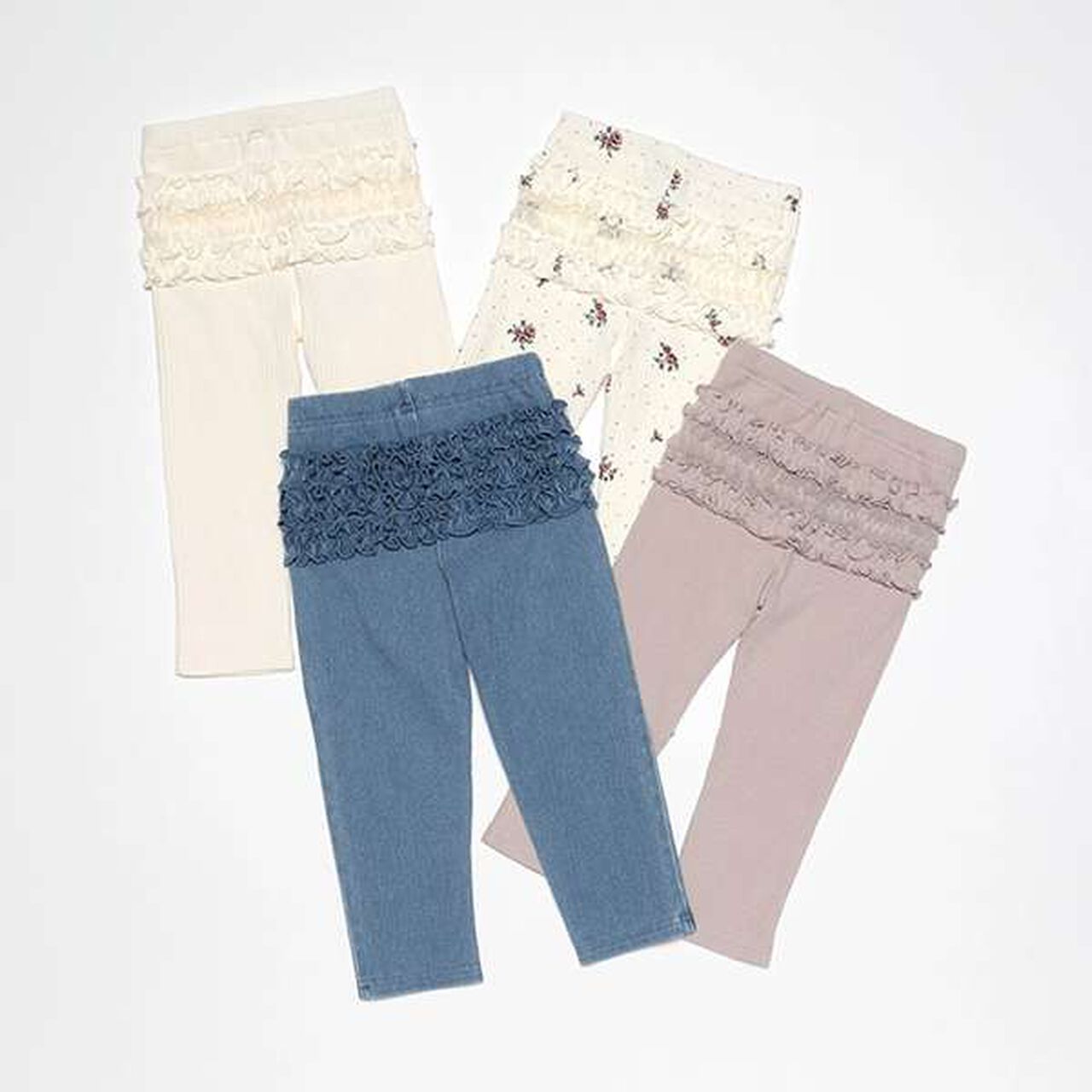 Back Frill Leggings,Light pink, large image number 2