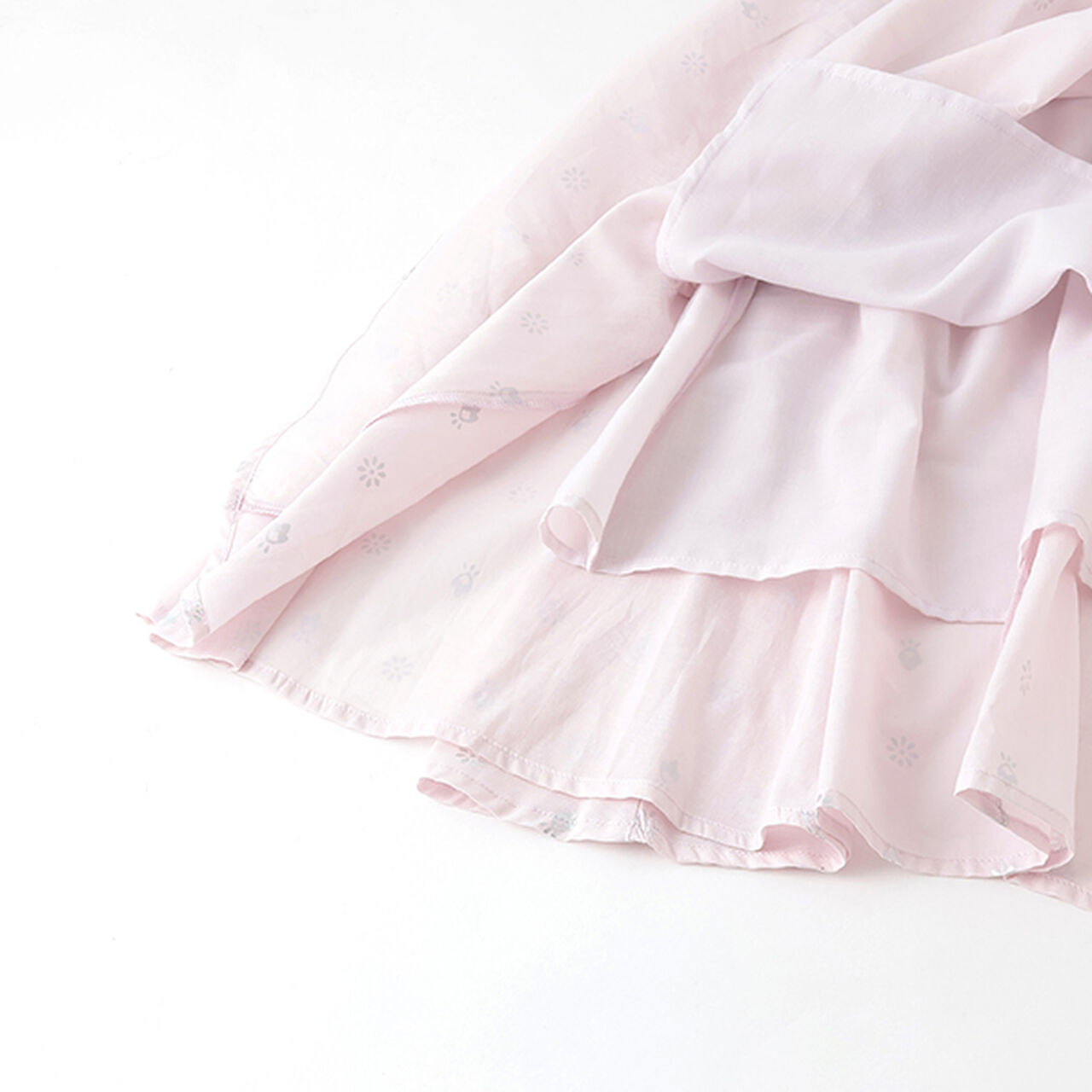 [Link] Foil Print One-Piece Dress,Light pink, large image number 14