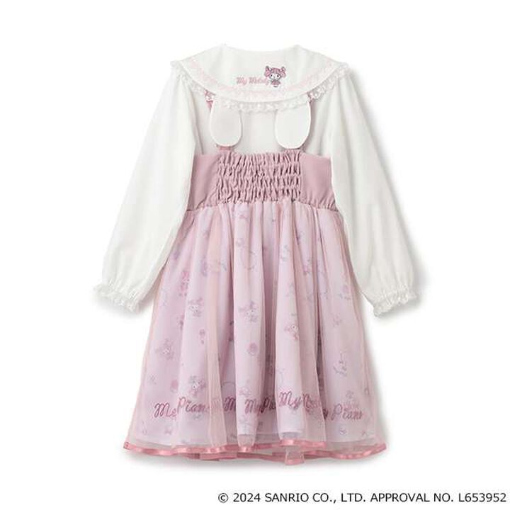 Dressed-Up My Melody Blouse & One-Piece Dress Set,Pink, medium image number 1