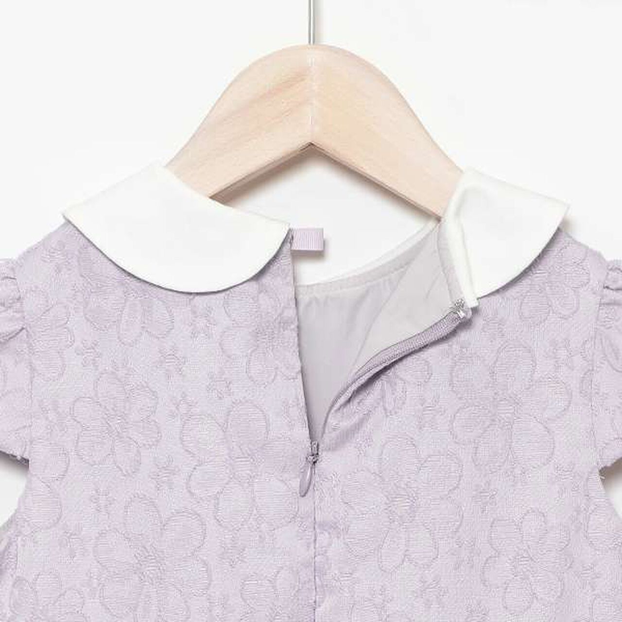 Kids Bolero Jacket + Jacquard Dress Set,Lavender, large image number 4
