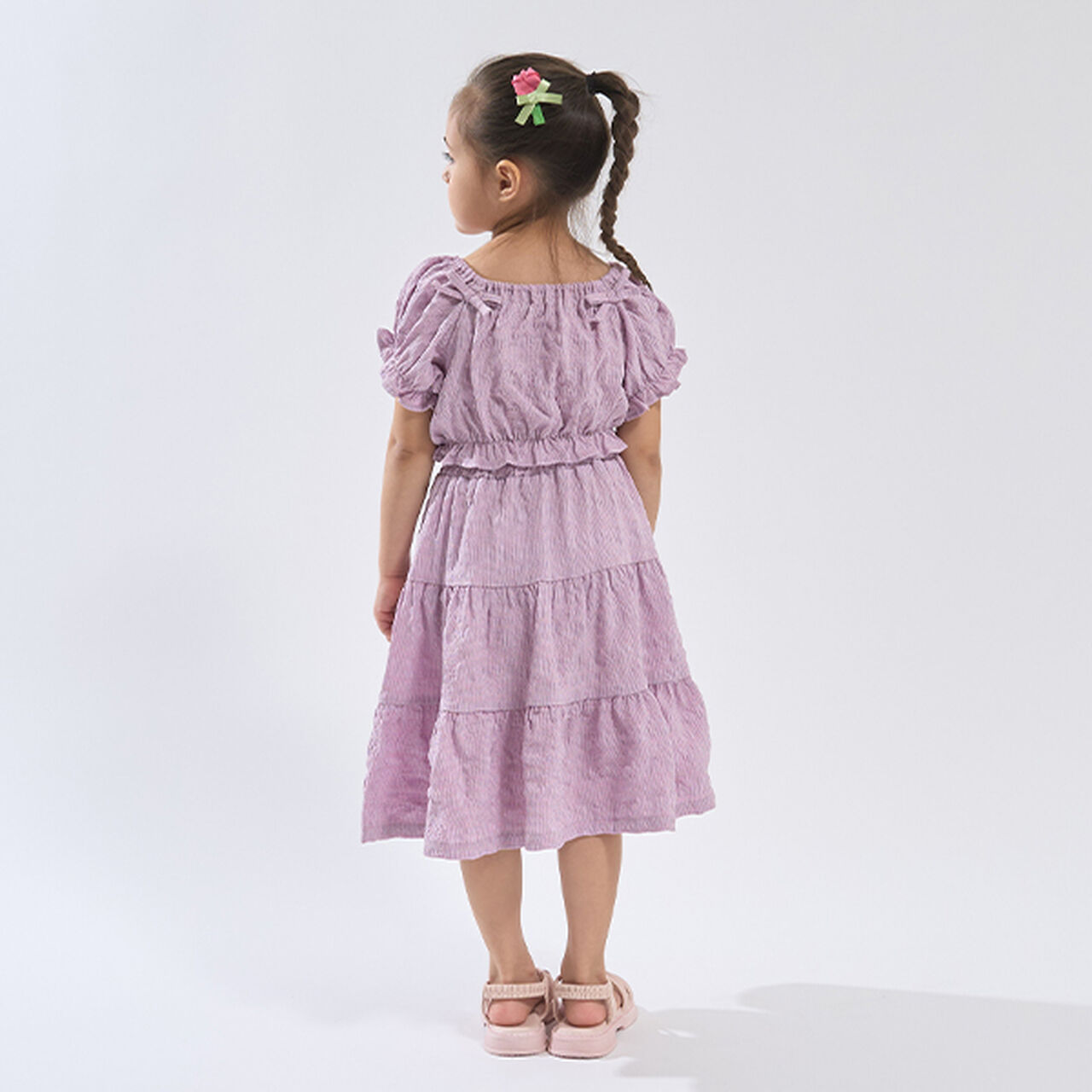 Front and Back Both OK! Blouse & Tiered Skirt Set,Light blue, large image number 20