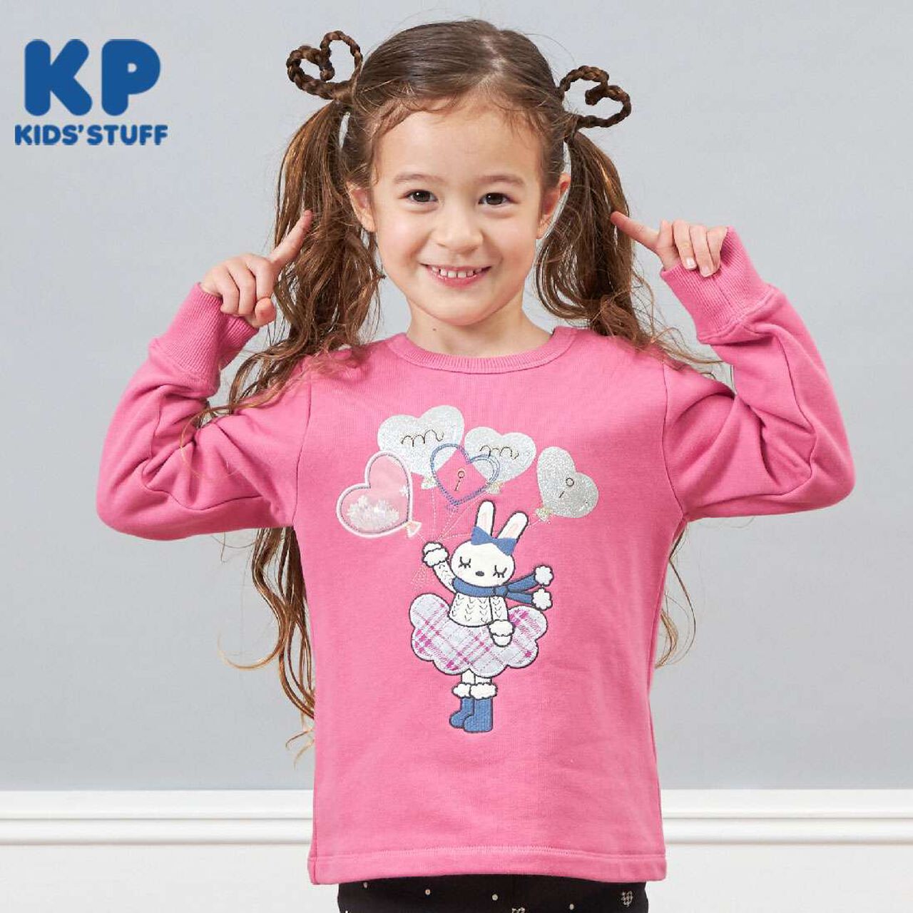 KP Mimi Appliqué Heart Balloon Sweatshirt (80-150),Lavender, large image number 20