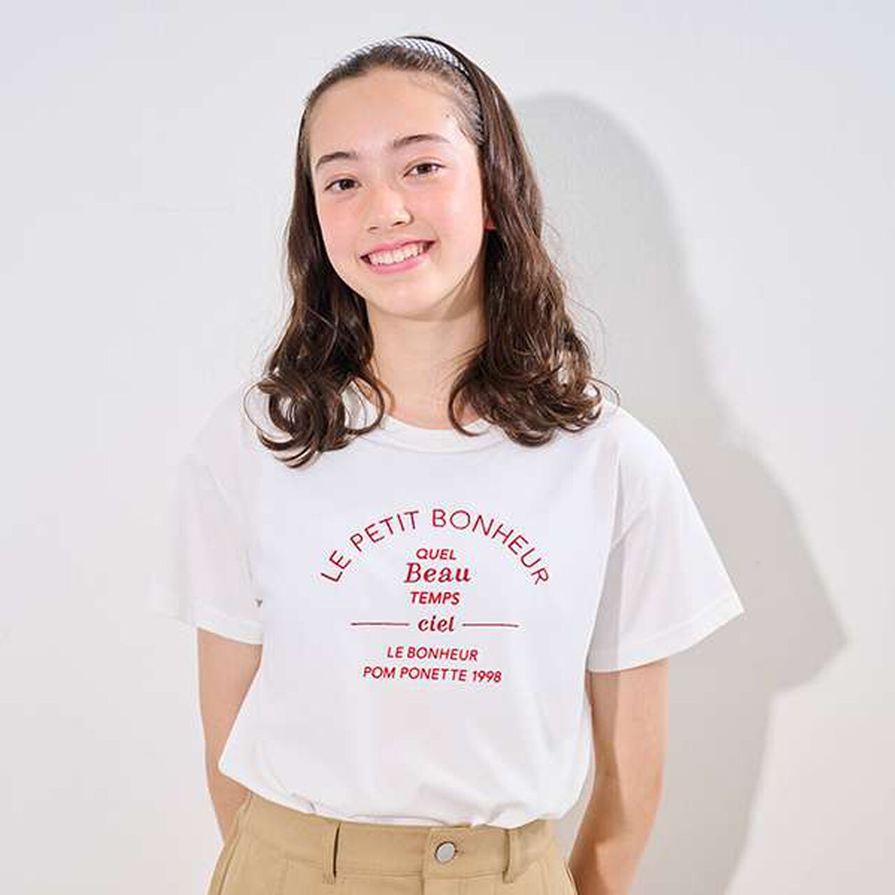 [Cool Touch] Antibacterial Logo T-Shirt with Cup,Off white, large image number 0