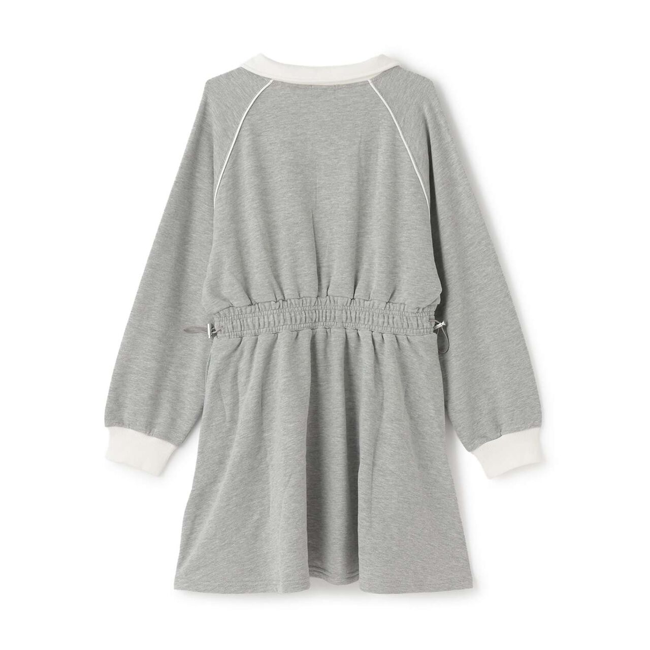 Long-Sleeve Track One-Piece Dress,Black, large image number 1