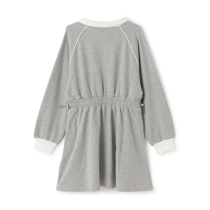 Long-Sleeve Track One-Piece Dress,Black, medium image number 1