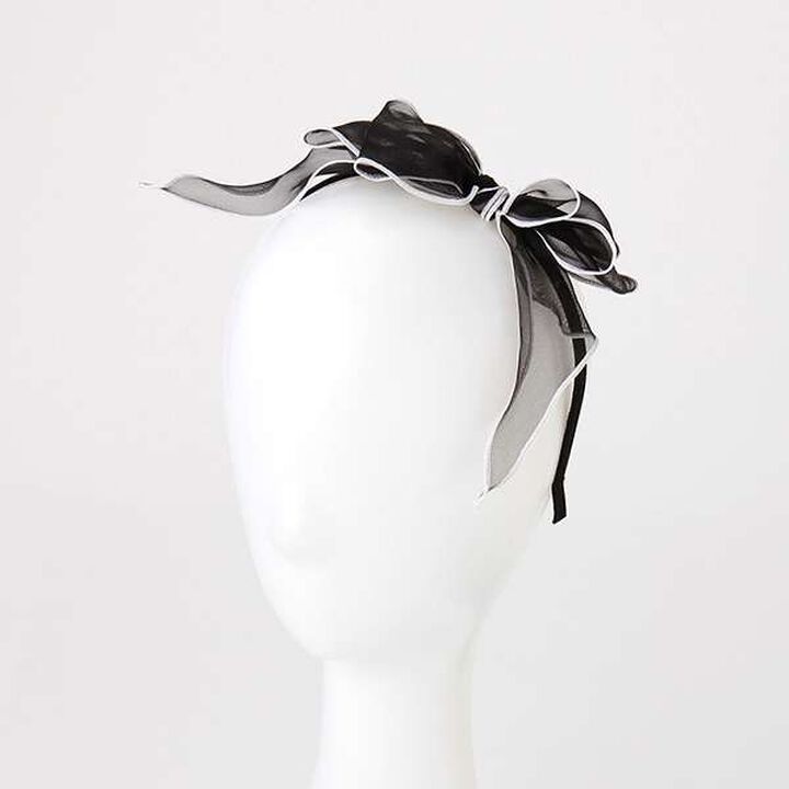 Chiffon Headband,Black, medium image number 4