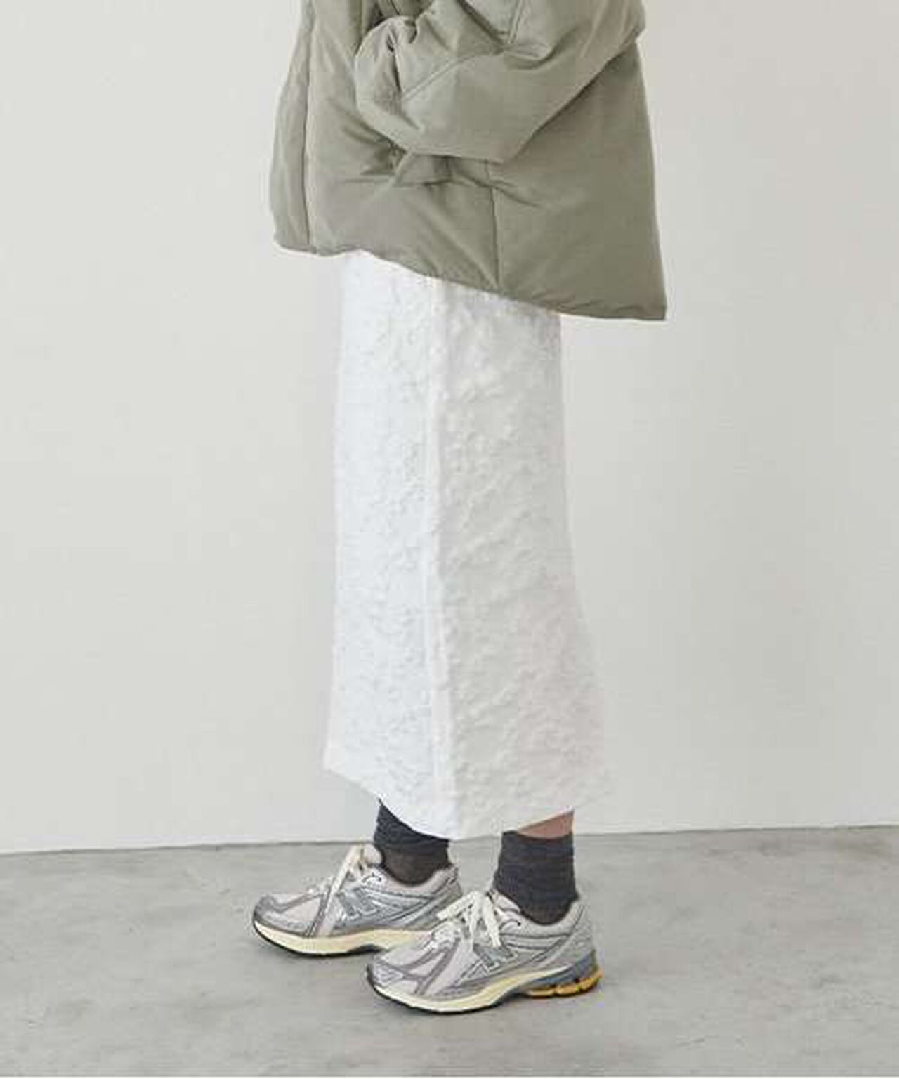 Floral Jacquard Tight Skirt,Off white, large image number 0