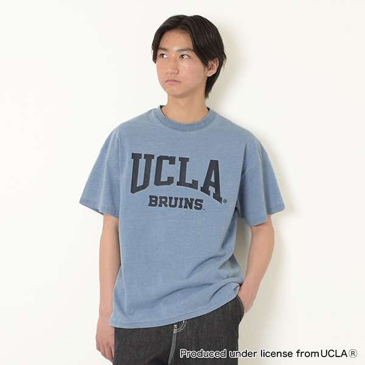 [UCLA] Cotton Front UCLA Logo Short Sleeve T-Shirt,Light blue, large image number 0