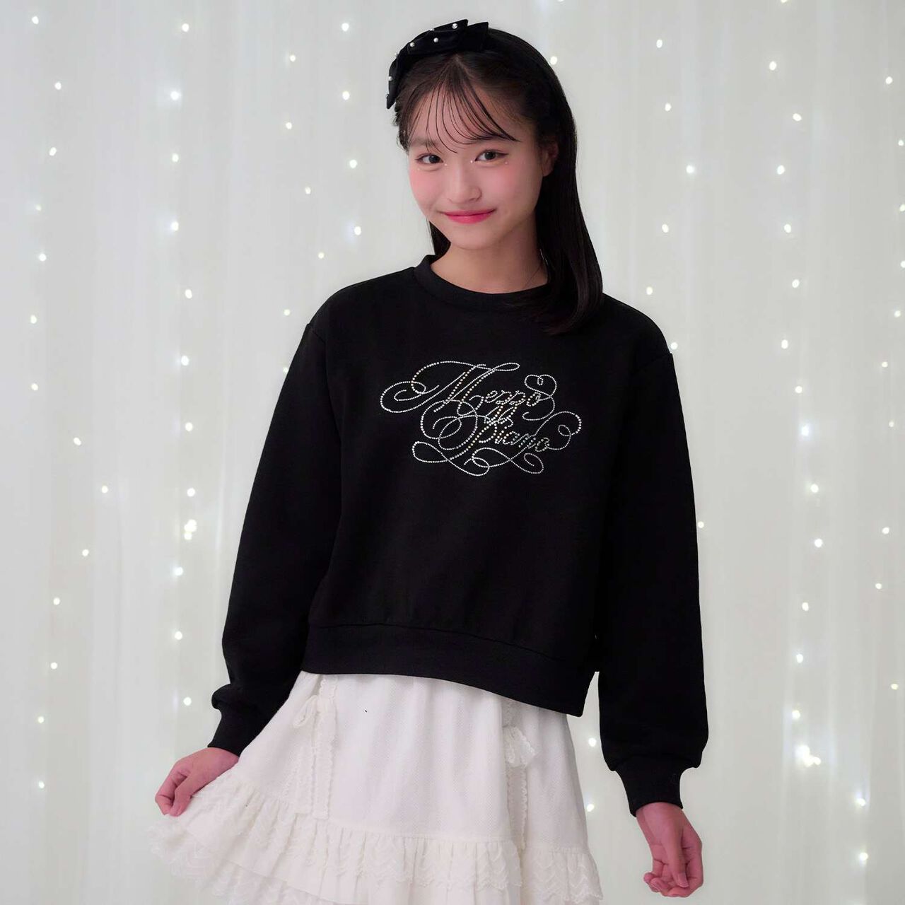 25th Anniversary Sparkling Logo Sweatshirt,Black, large image number 24