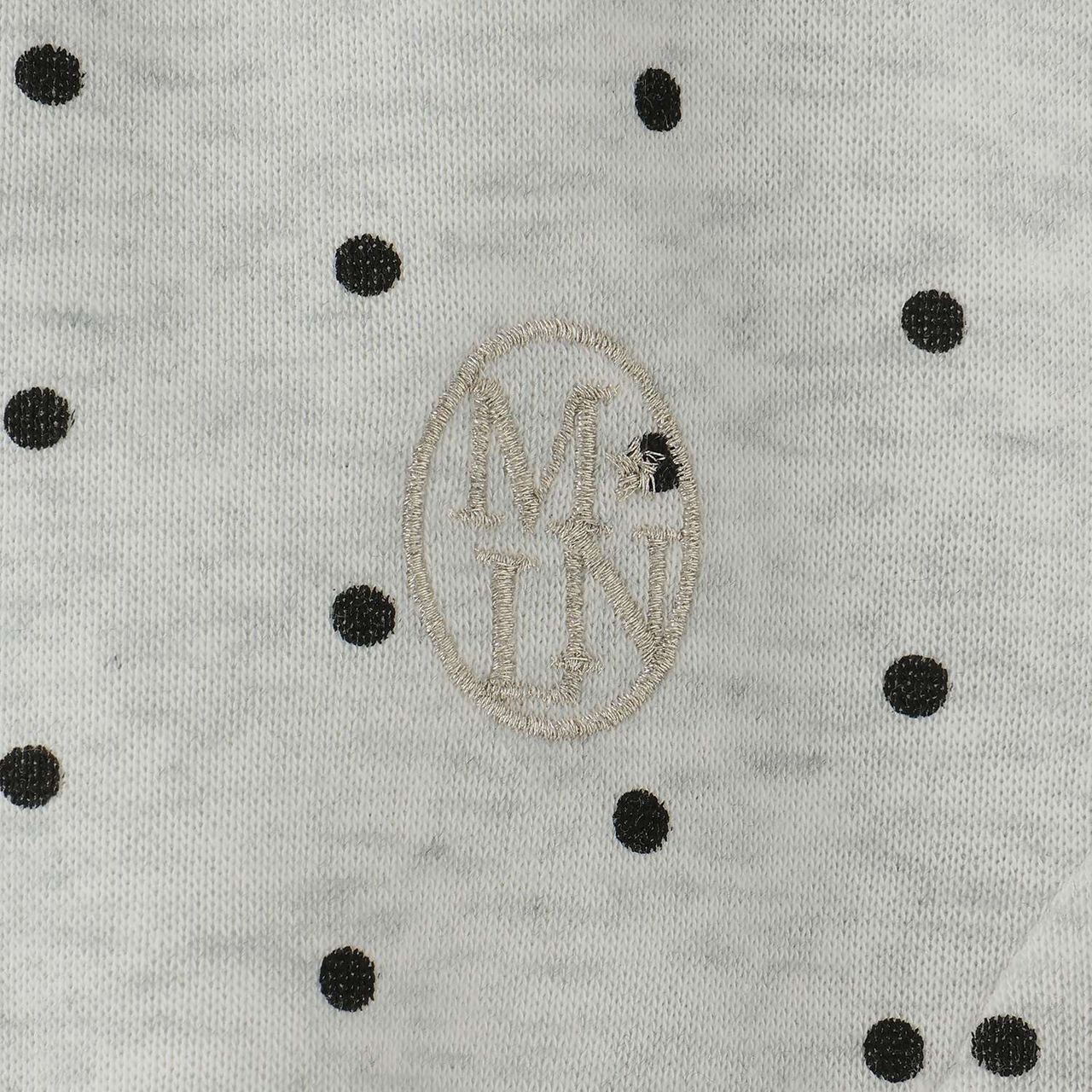 Drawstring Polka Dot Zip Parka,Smoke white, large image number 10