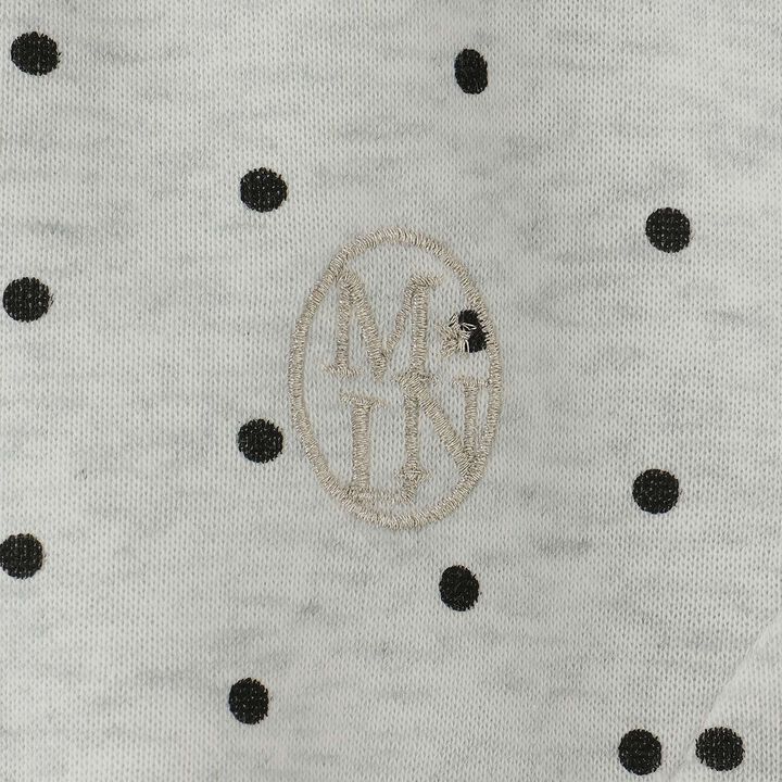 Drawstring Polka Dot Zip Parka,Smoke white, medium image number 10