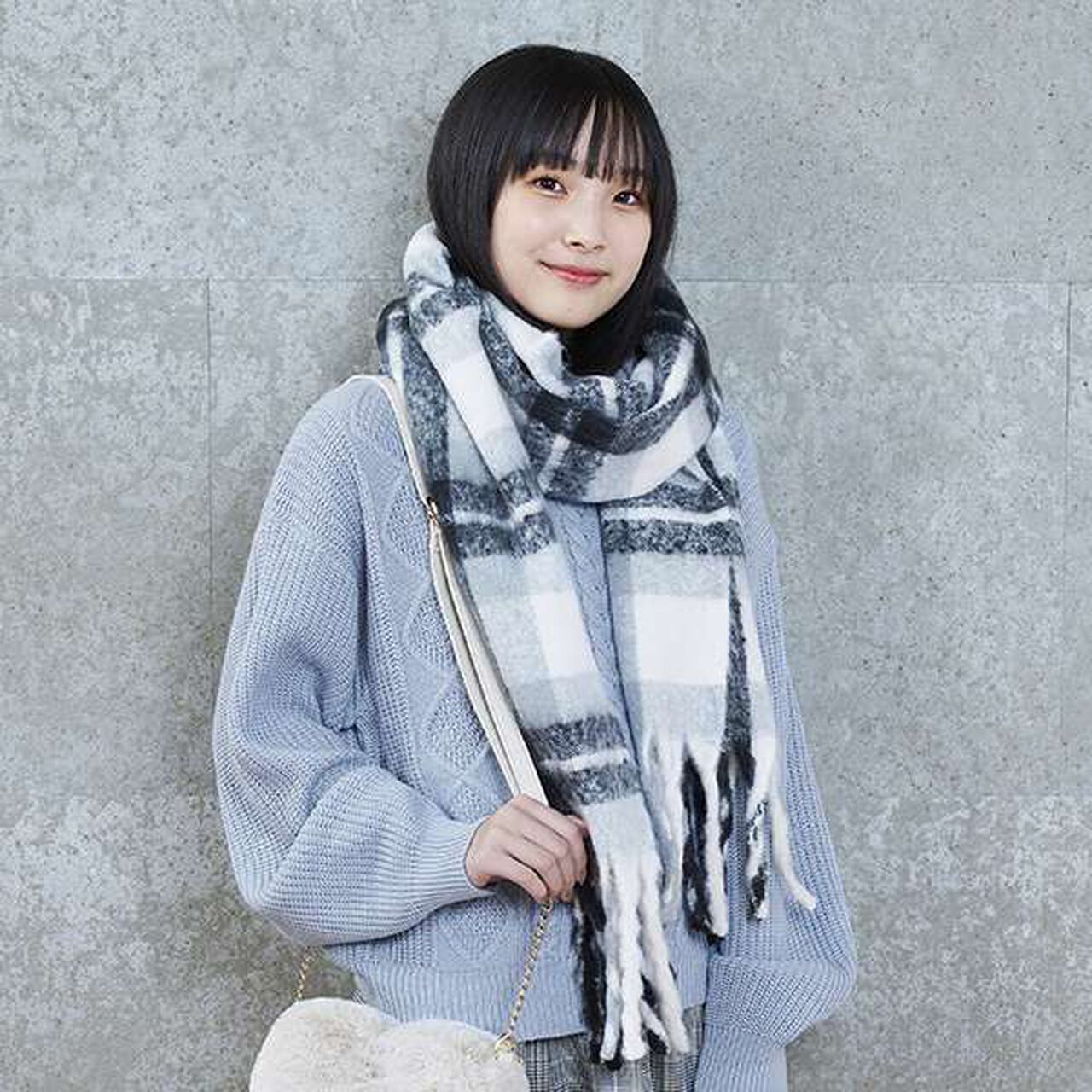 Volume Fringe Scarf,Sax blue, large image number 10