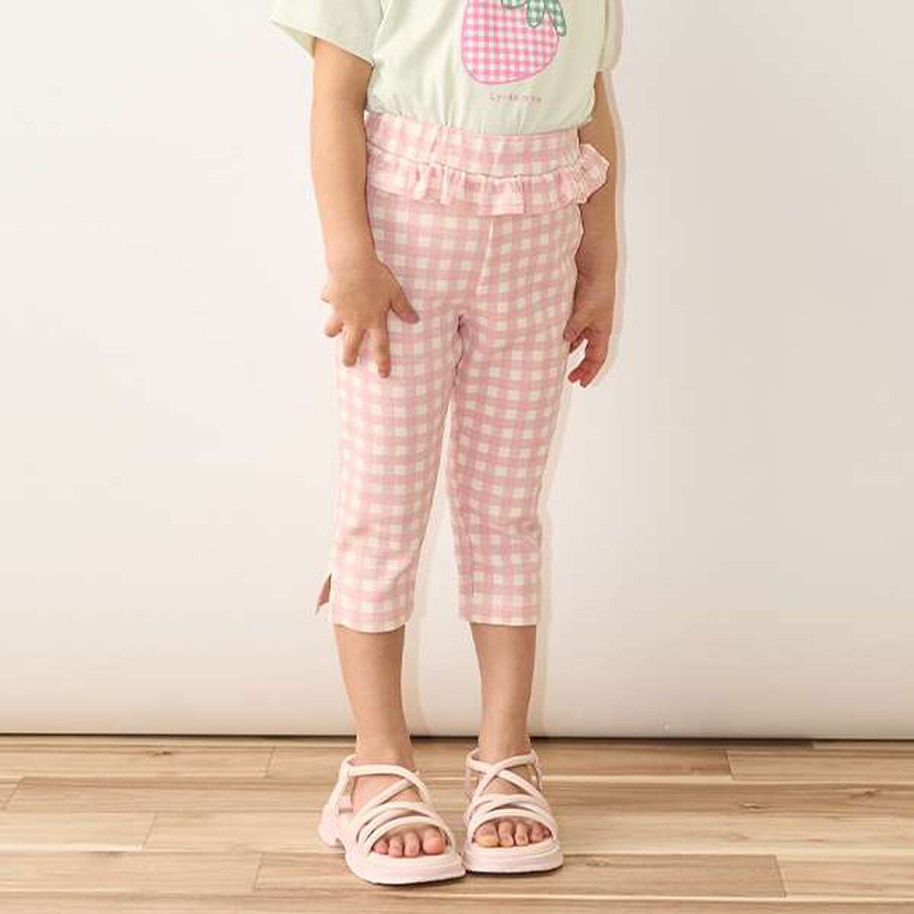 Tomo Pants Side Slit 7/8 Capri Pants,Beige, large image number 30