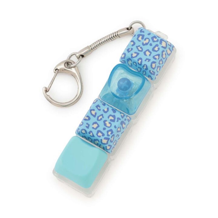 Leopard Print Keyboard Keychain,Blue, medium image number 0