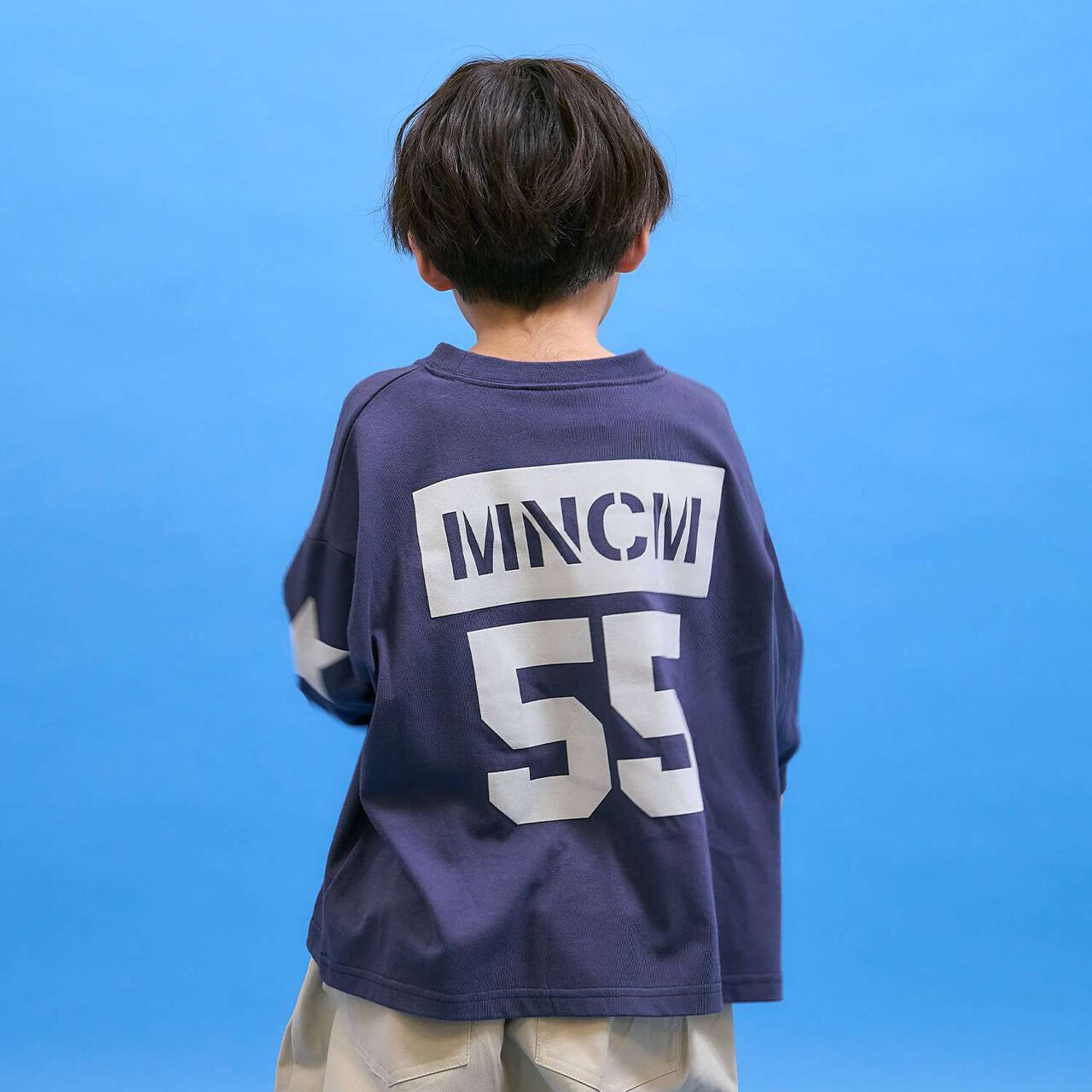 Anti-Stain Quick-Dry Back Print T-Shirt [MNCM],Navy, large image number 20