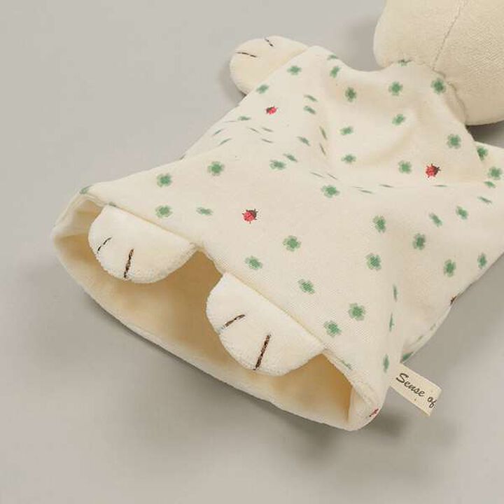 Black Clover Mini Bear Puppet [Made in Japan],Pearl white, medium image number 5