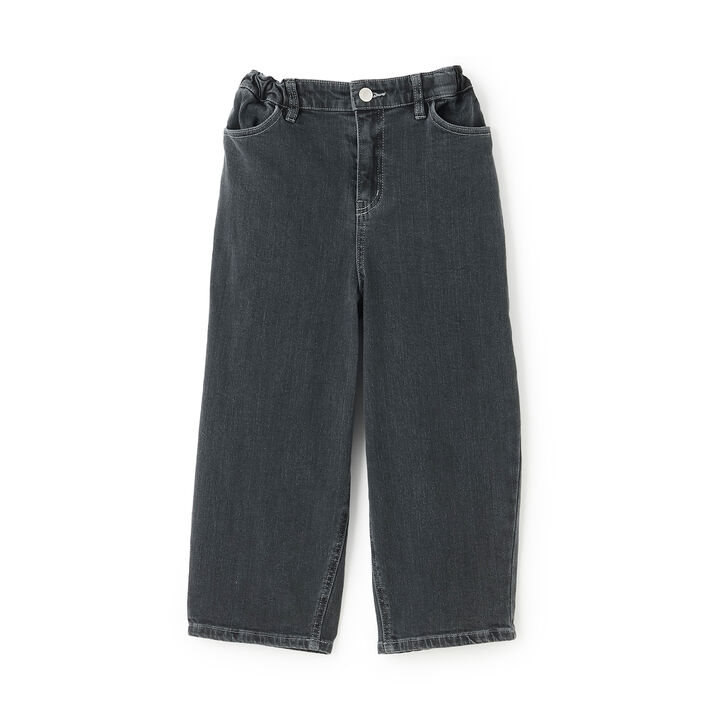 [Tomo Denim] Warm Curved Denim Pants,Black, medium image number 0