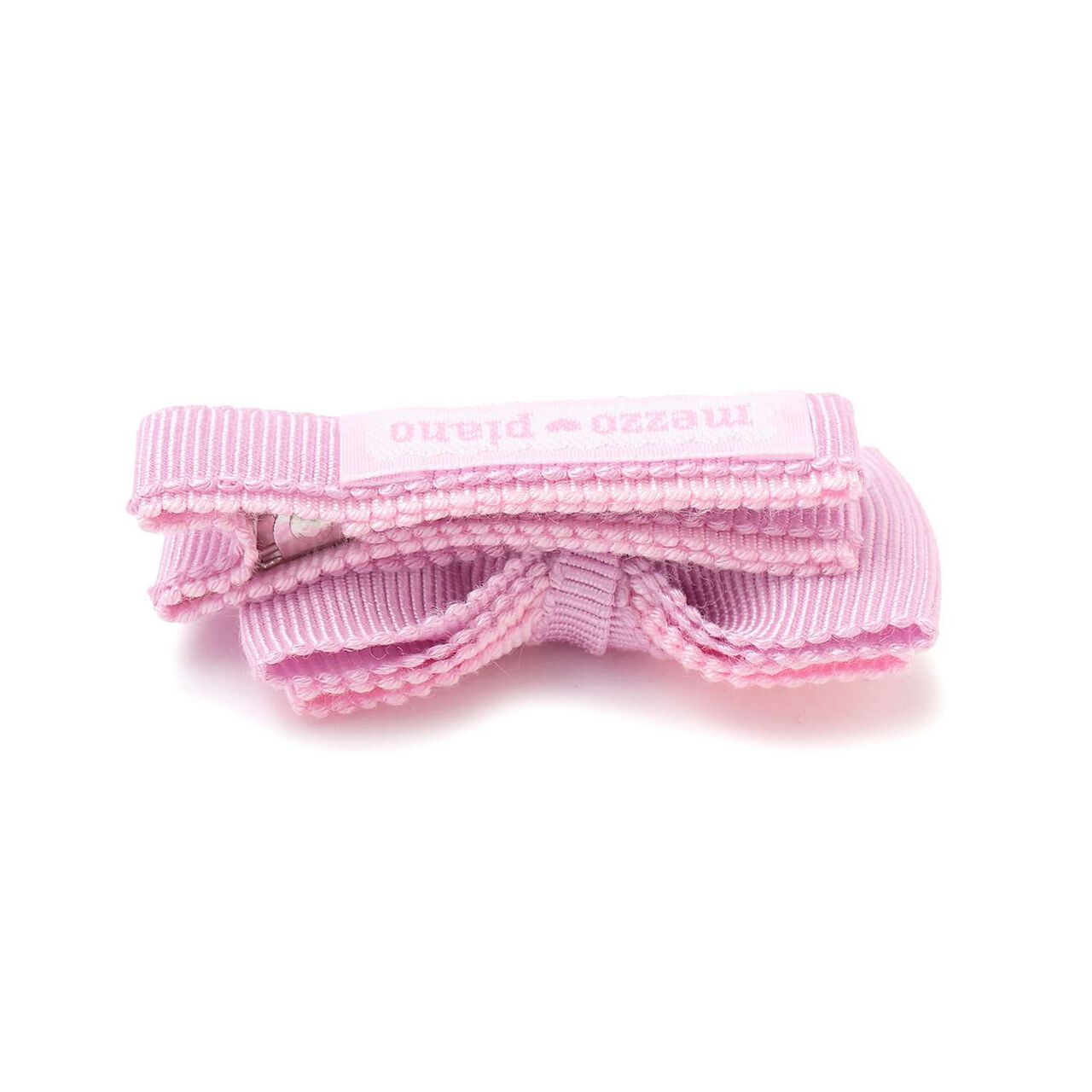 Flower Ribbon Hair Clip [Made in Japan],Light pink, large image number 2